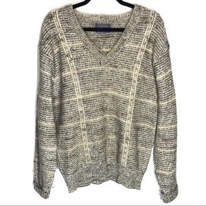 Pendleton Speckled Wool V-Neck Sweater